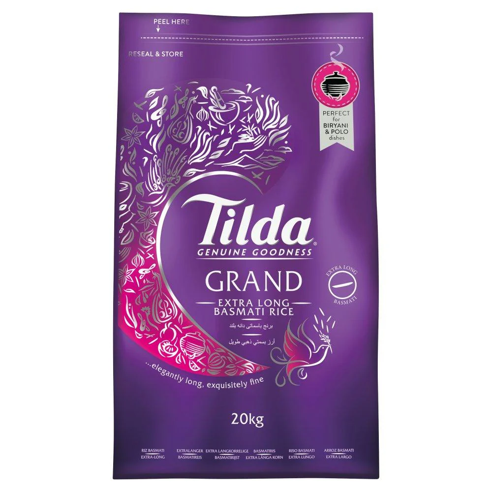TILDA EXTRA LONG BASMATI RICE 20KG