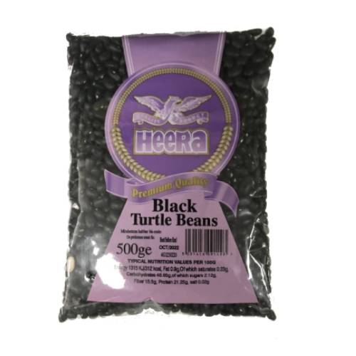 HEERA BLACK TURTLE BEANS 20X500G