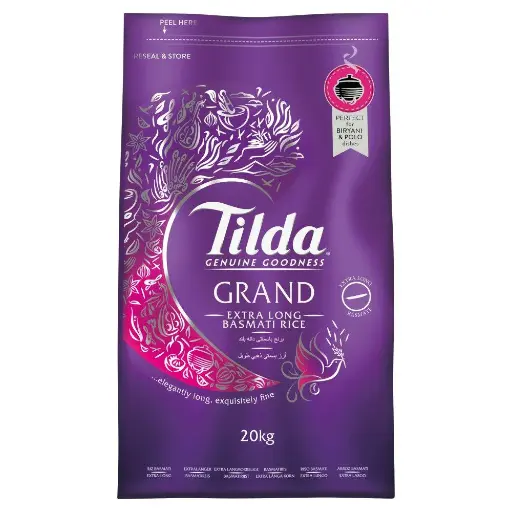 TILDA EXTRA LONG BASMATI RICE 20KG