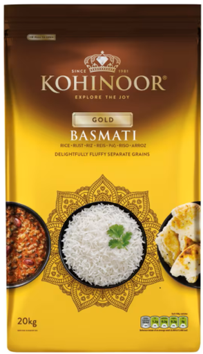 KOHINOOR GOLD BASMATI RICE 20KG